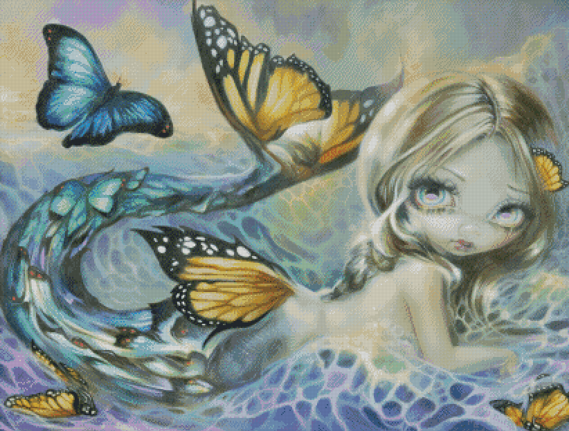 "Sea Monarch" Artist: Jasmine Becket-Griffith | JadedGemShop Diamond Painting Kit